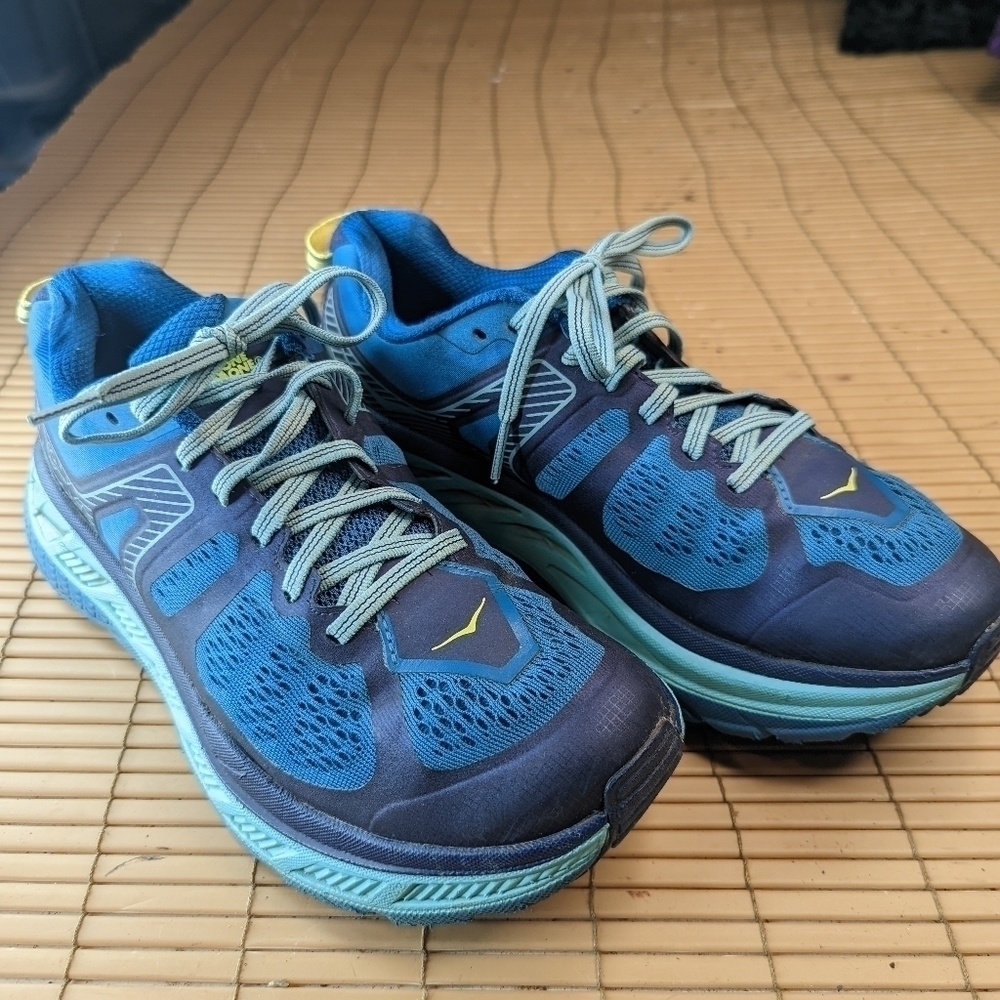 Hoka One One Stinson ATR 5 Women Sz 9 Trail Running Athletic Shoes Sneaker Blue